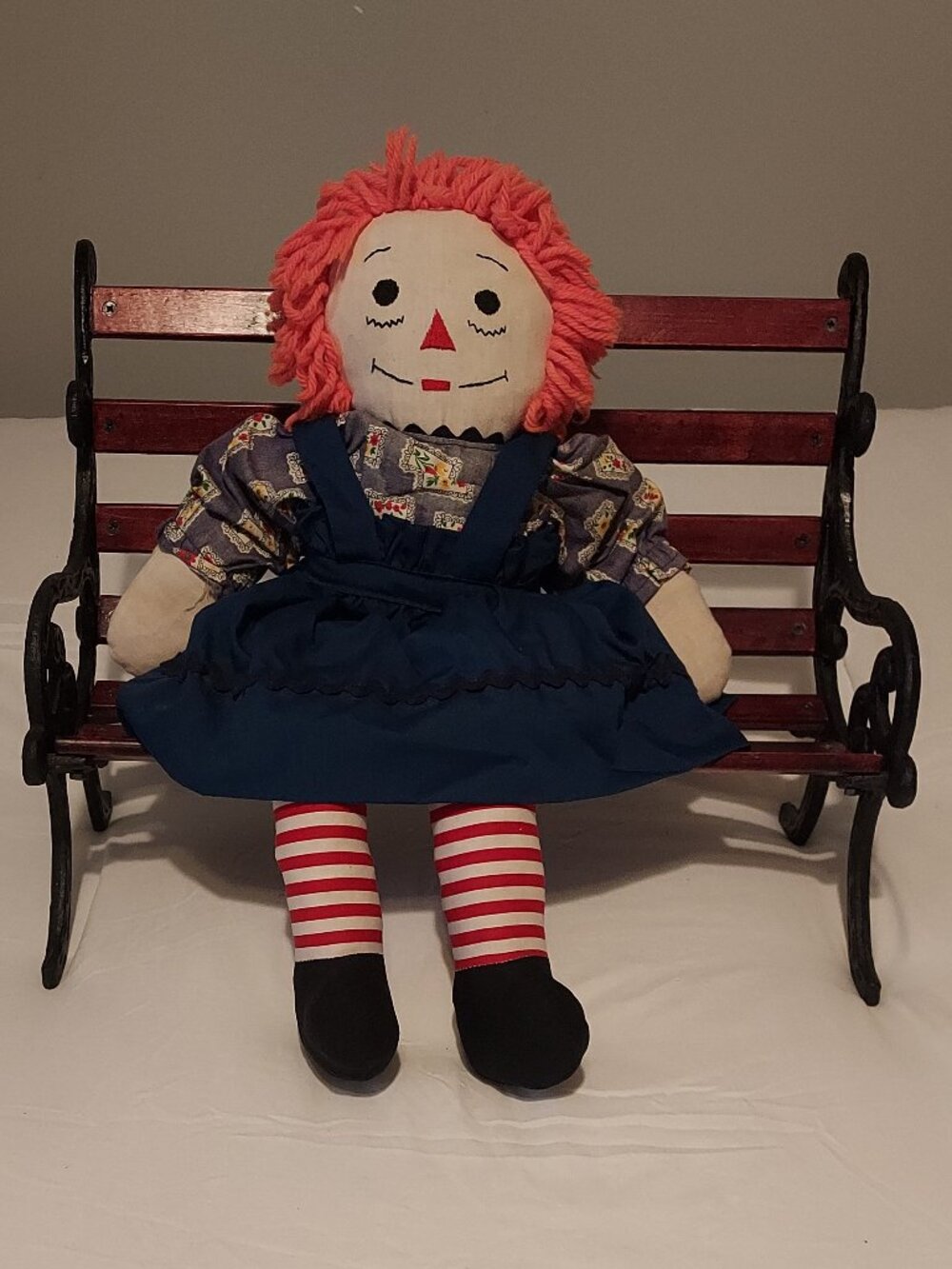 Vintage Raggedy Ann With Blue Dress